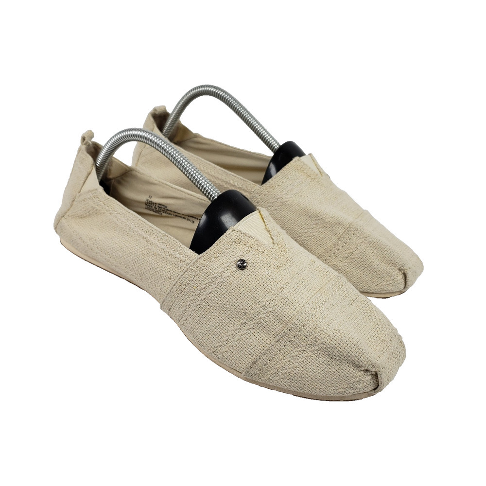 Mad Love Womens Size 11 Beige Textile Slip On Casual Flats Loafer Shoes